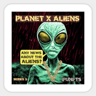 Cool 80's Retro Alien Sci Fi Sticker